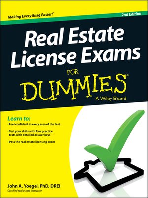 cover image of Real Estate License Exams For Dummies